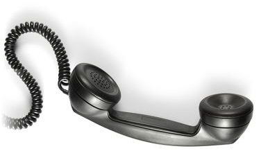 a black phone handset