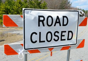 road closed sign